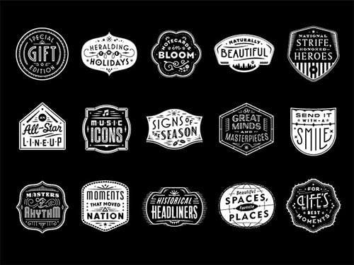 Typographic Logo Badge Designs