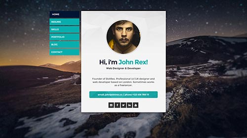 Personal VCard & Resume HTML Templates