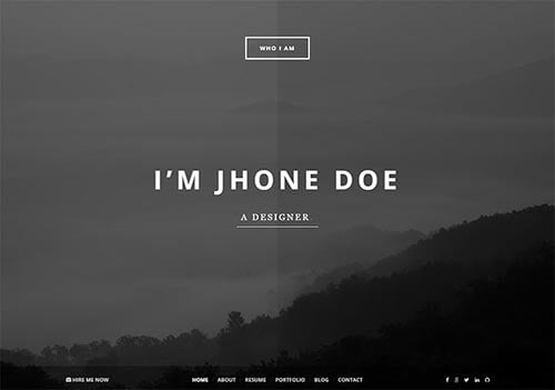 Personal VCard & Resume HTML Templates