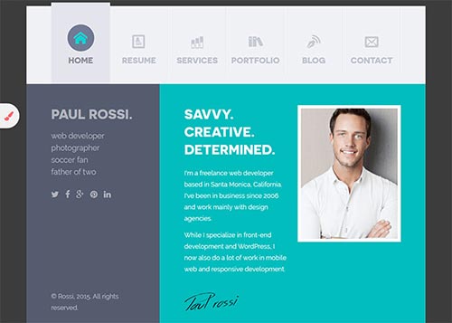 Personal VCard & Resume HTML Templates