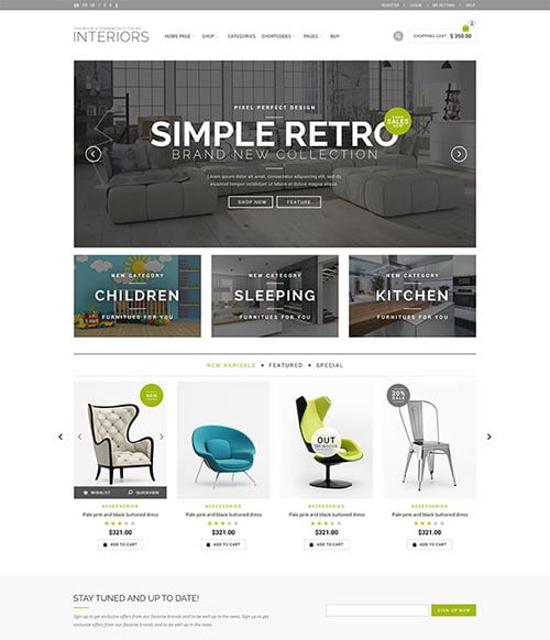Furniture & Interior eCommerce WordPress Themes