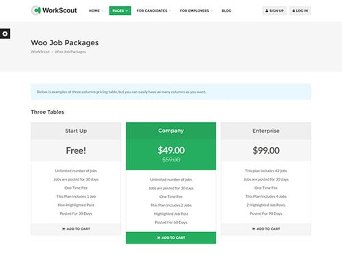 WordPress Themes with Pricing Tables