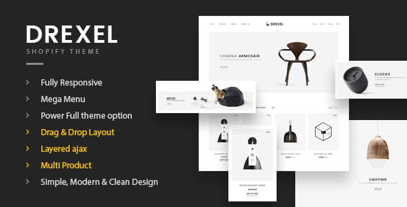 Fastest Drexel - Minimal Responsive Shopify Theme - Shopify eCommerce